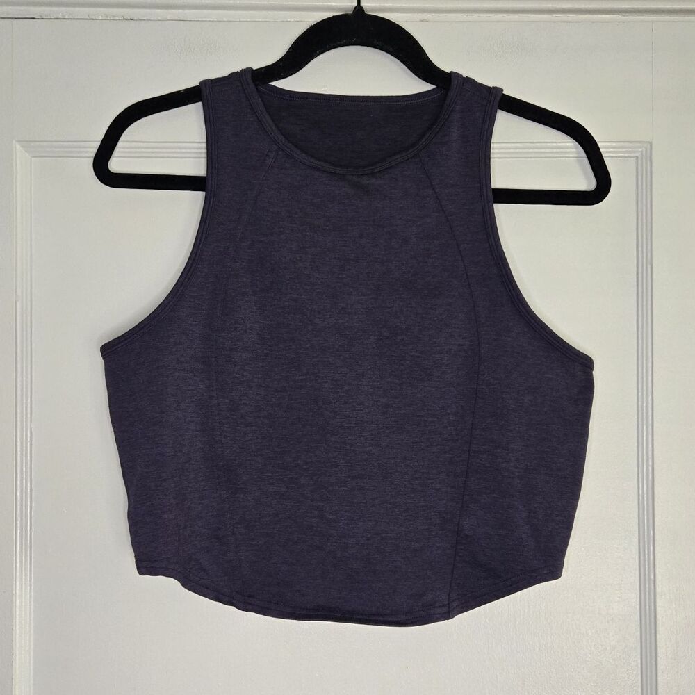 Lululemon Racerback Cropped Tank Womens Purple High Neck Athletic